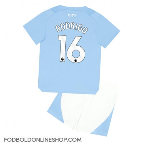 Manchester City Rodri Hernandez #16 Hjemme Trøje Børn 2023-24 Kortærmet (+ Korte bukser)